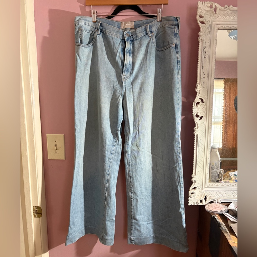 Everlane light blue summer wide leg jeans